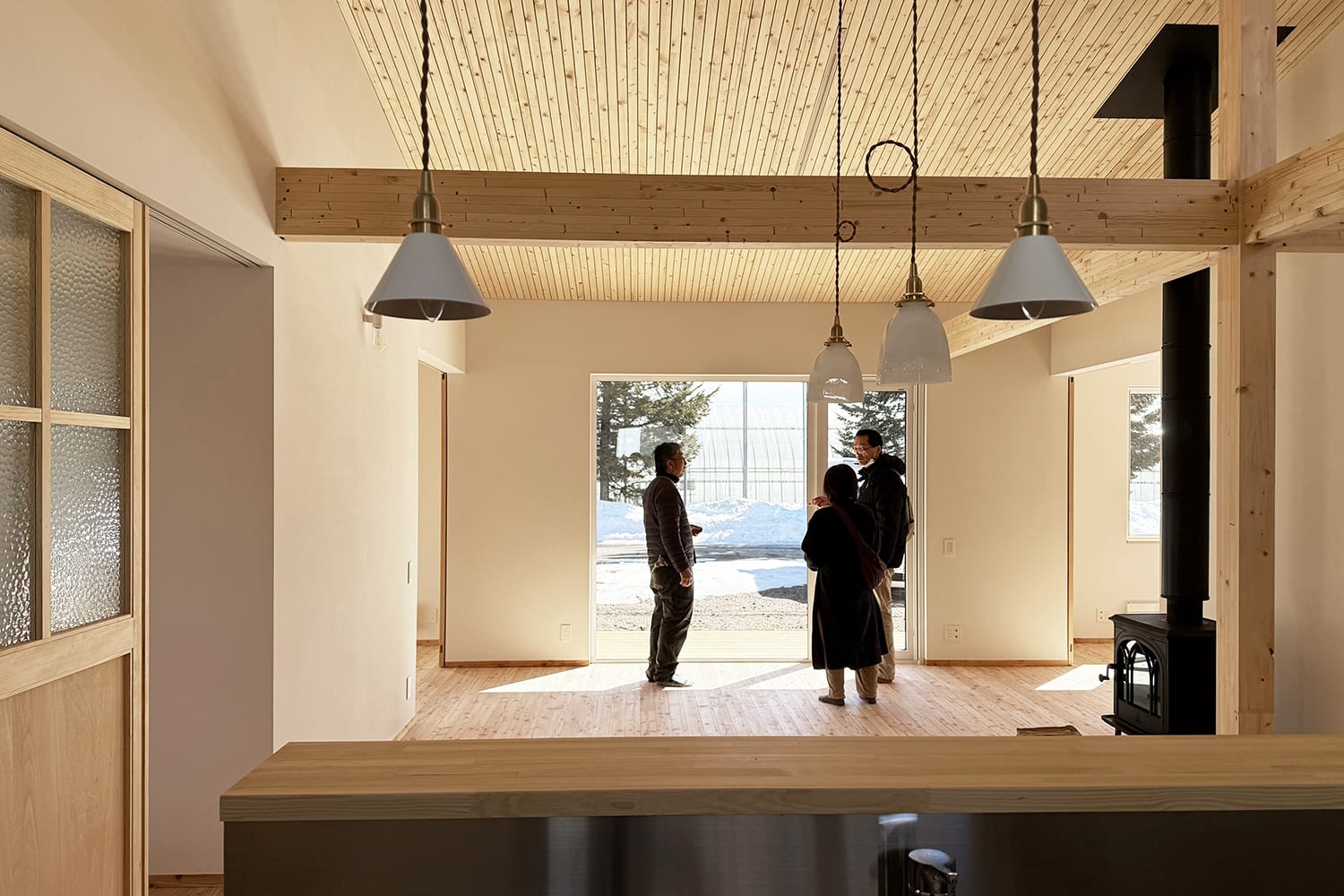 平屋住宅 北海道産トドマツとカラマツの家