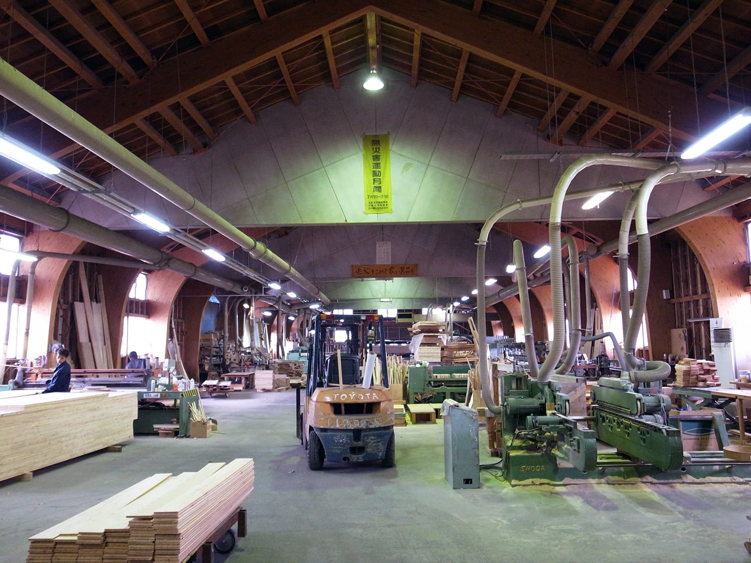 下川町森林組合の木材加工工場